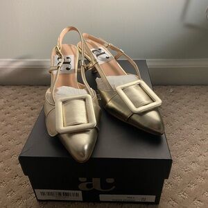 Andrea Carrano MIA GOLD LEATHER dress shoes